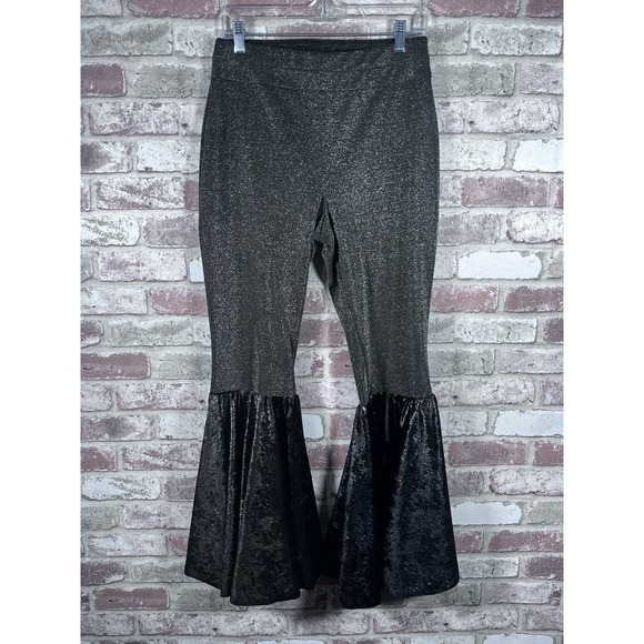 New York & Company Pants - New York & Company‎ Women's Sz M High Waisted Glitter Flare Leg Festival Pants